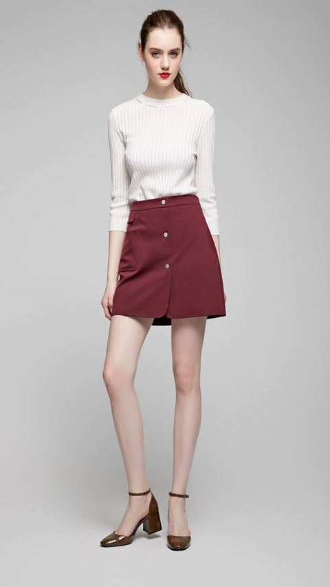 Vero Moda Women's Burgundy Skirt 317216504E17 (FL63)