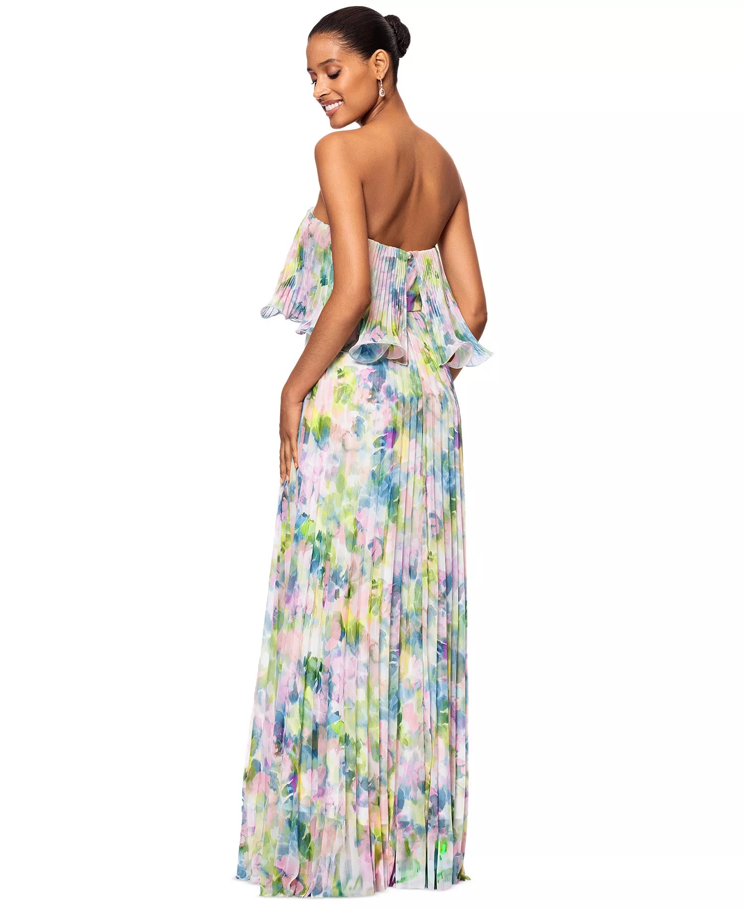 Betsy & Adam Women’s Multicolor Strapless Floral Dress | Betsy & Adam in Lebanon
