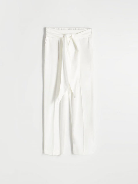 Reserved Women's White Tie Detailed Trouser |Reserved In Lebanon