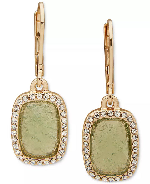 Anne Klein Women's Gold Tone Green Stones Earring | Anne Klein In Lebanon