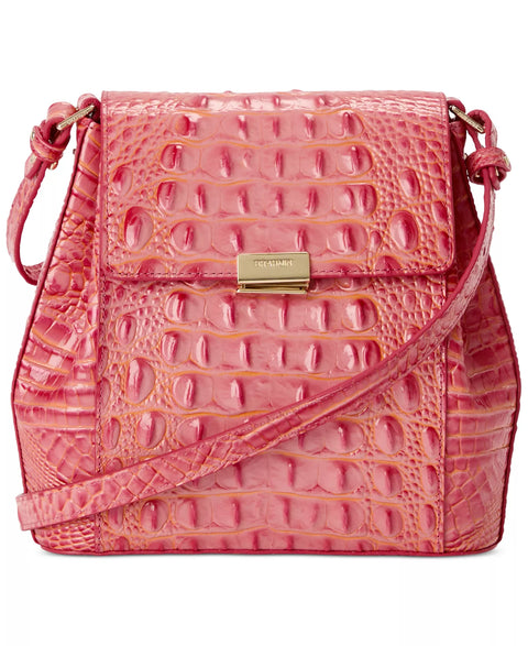 Brahmin Women's  Orange/Pink  Melbourne Margo Embossed Leather Crossbody Bag | Brahmin  IN Lebanon