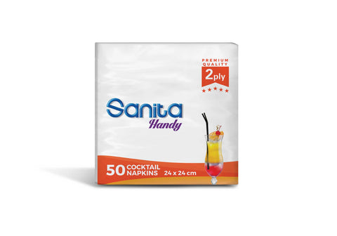 Sanita Handy Cocktail Napkins 2ply 50 Sheets