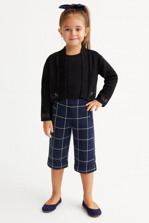 Boboli Girl's Black Long-Sleeve Cardigan| Boboli in Lebanon