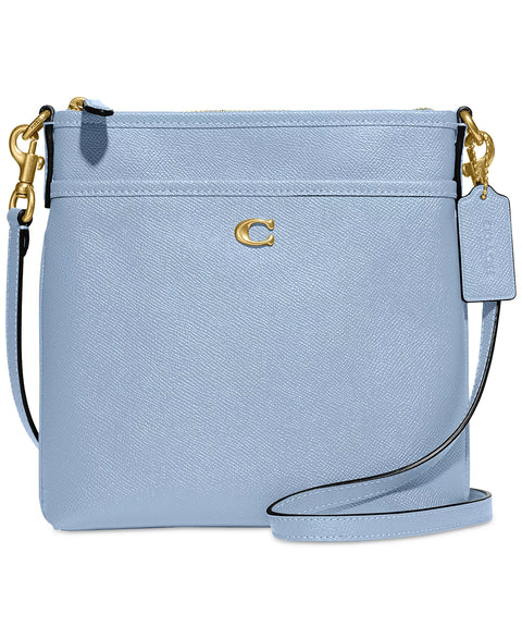 Coach Women's Blue Crossgrain Leather Kitt Crossbody Bag | Coach In Lebanon