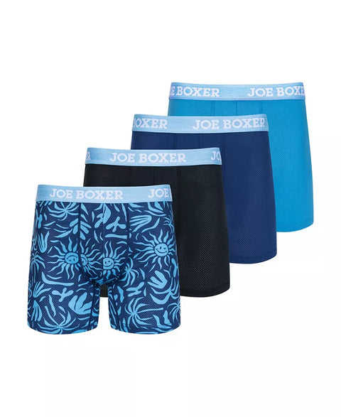 Joe Boxer Men's Multicolor Pack Of 4 Micro Mesh Boxers | Joe Boxer In Lebanon