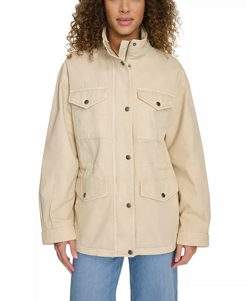Levi's Women's Beige Cotton Four-Pocket Utility Jacket| Levi's In Lebanon