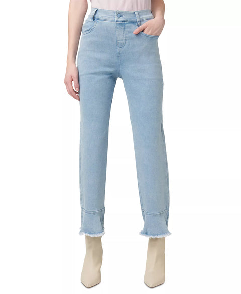Hue Women's Light Blue Ruffled-Hem Denim Skimmer Leggings  | Hue in Lebanon