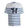 Hugo Men's White/Blue Nola stripe Dog Logo T-Shirt T-Shirt | Hugo in Lebanon
