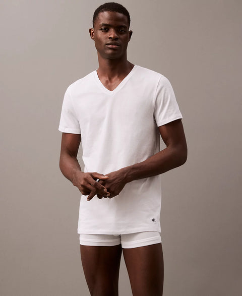 Calvin Klein Men's White 3-Pack Cotton Classics V-Neck T-Shirts | Calvin Klein In Lebanon