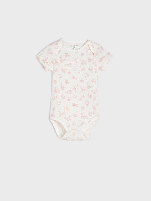 Sinsay Baby Girl's Pink & White Printed 2 Pack Bodysuit |Sinsay In Lebanon