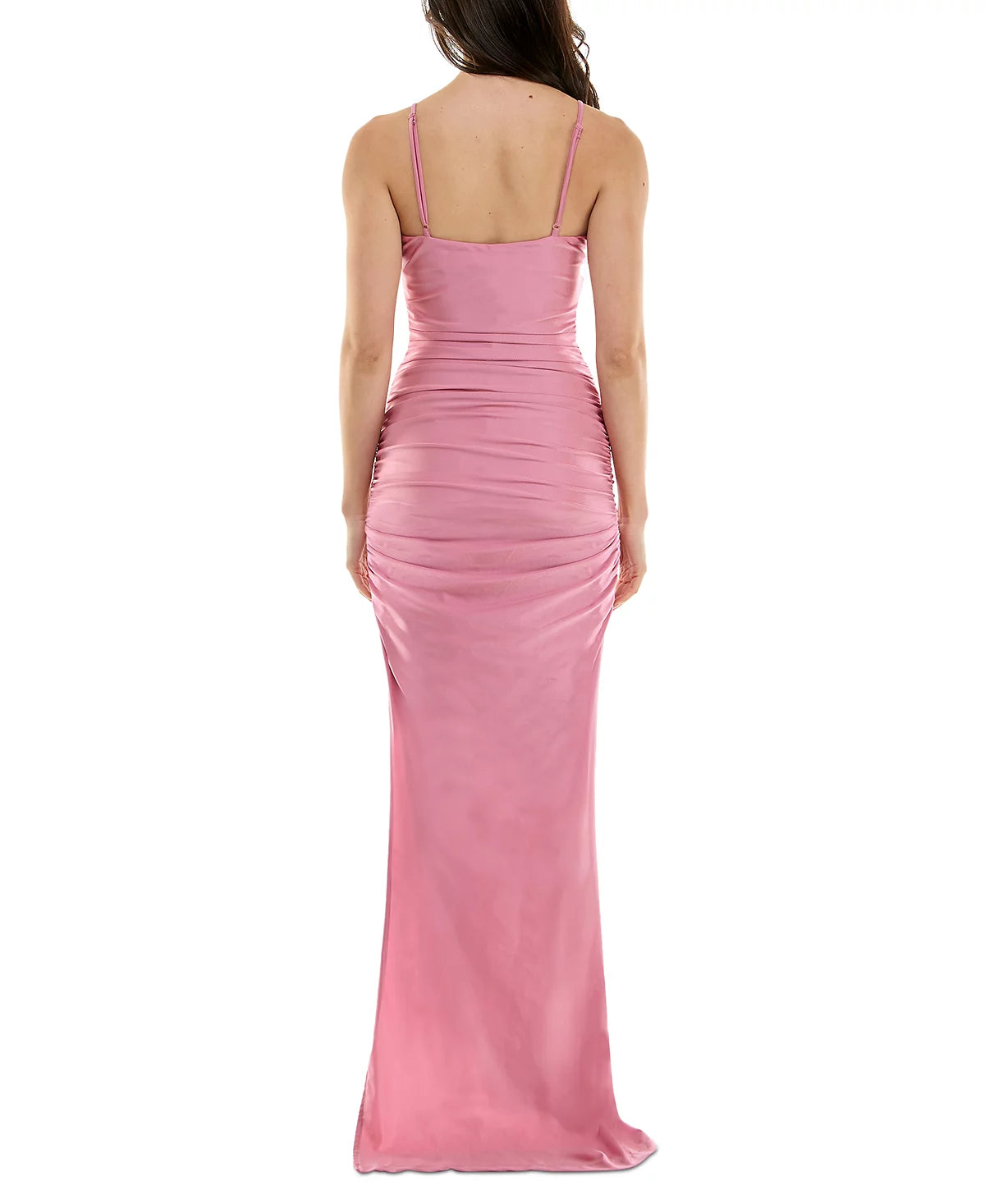Emerald Sundae Women's Rose Sleeveless Twisted-Front Gown Dress | Emerald Sundae In Lebanon