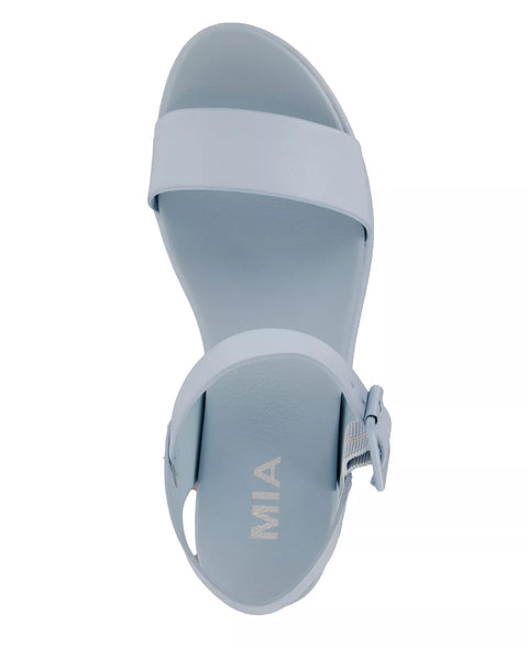 Mia Women's Blue Kayci Platform Round Toe Sandals | Mia In Lebanon