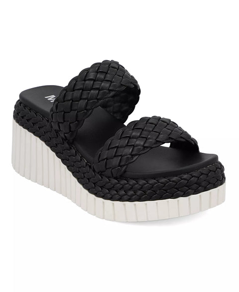 Mia Women's Black Yoshi Slip-On Wedge Sandals | Mia In Lebanon