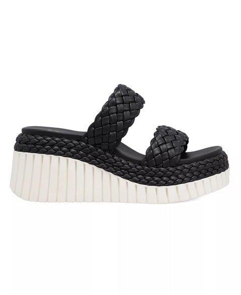 Mia Women's Black Yoshi Slip-On Wedge Sandals | Mia In Lebanon