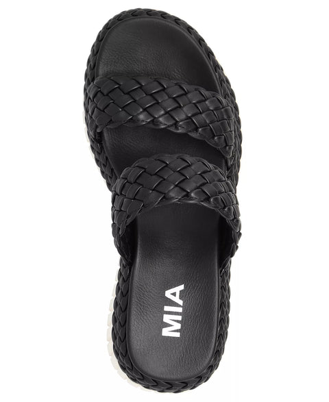 Mia Women's Black Yoshi Slip-On Wedge Sandals | Mia In Lebanon
