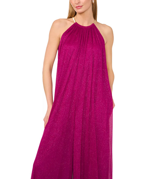 MSK Women's Purple Necklace Halter Wide-Leg Jumpsuit|MSK In Lebanon