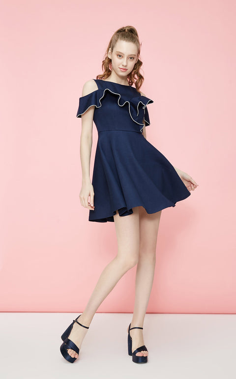 Vero Moda Women's Navy Blue Dress 319242502J3E(FL64)