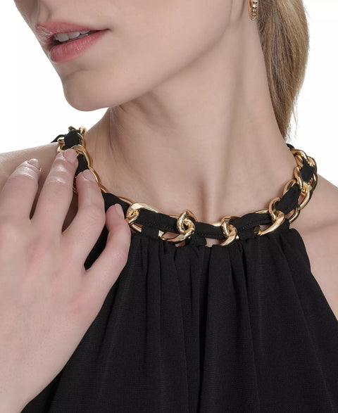 Eliza J Women's Black Chain-Link Halter Blouson Gown Dress |  Eliza J In Lebanon