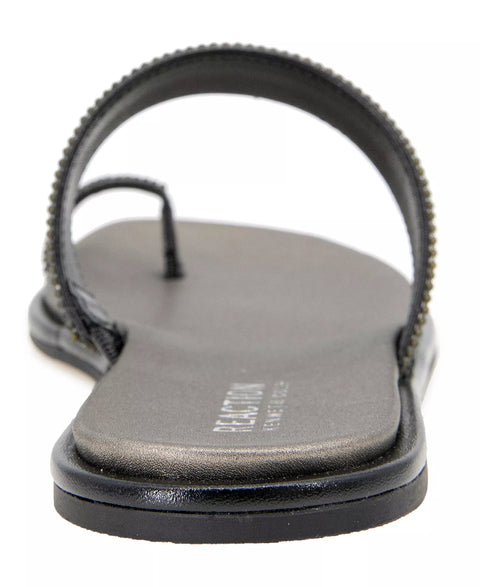 Kenneth Cole Reaction Women's  Black Wilfred Toe Loop Flat Sandals | Kenneth Cole Reaction in Lebanon