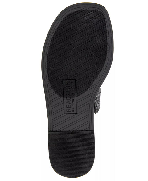Kenneth Cole Reaction Women's  Black Wilfred Toe Loop Flat Sandals | Kenneth Cole Reaction in Lebanon