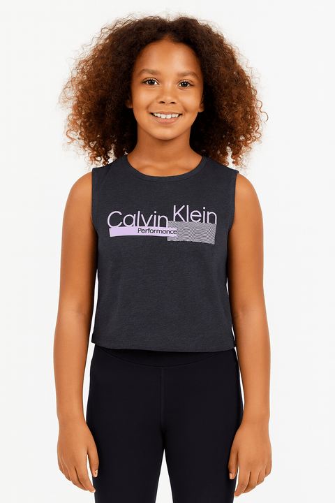 Calvin Klein Girl's Dark Grey T-Shirt |Calvin Klein In Lebanon