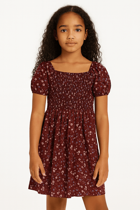 Cat & Jack Girl's Light Maroon Floral Dress | Cat & Jack In Lebanon