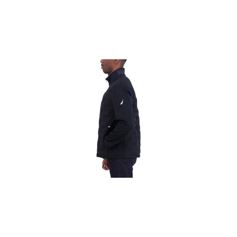 Nautica Men’s Black Mixed Media Water Resistant Jacket |Nautica In Lebanon