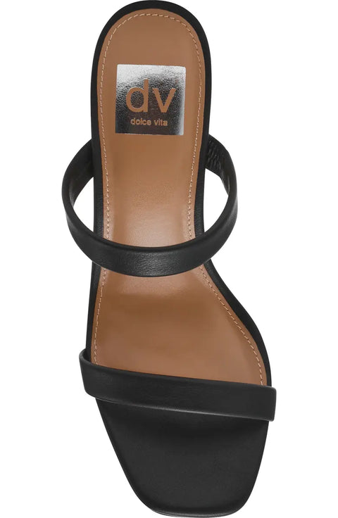 Dolce Vita Women's Black Yorke Two-Band Square-Toe High-Heel Dress Sandals| Dolce Vita In Lebanon