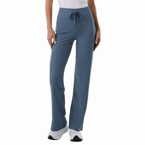 32 Degrees Blue Cool Women's High Rise Ribbed Active Yoga Semi-Flare Pant | 32 Degrees In Lebanon