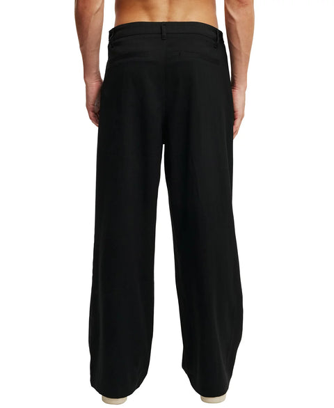 Cotton On Men's Black Super Baggy Pleated Pants | Cotton On In Lebanon