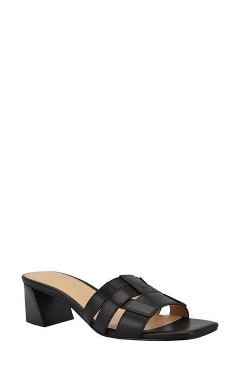 Calvin Klein Women's Black Alise Woven Block Heel Sandals|Calvin Klein In Lebanon