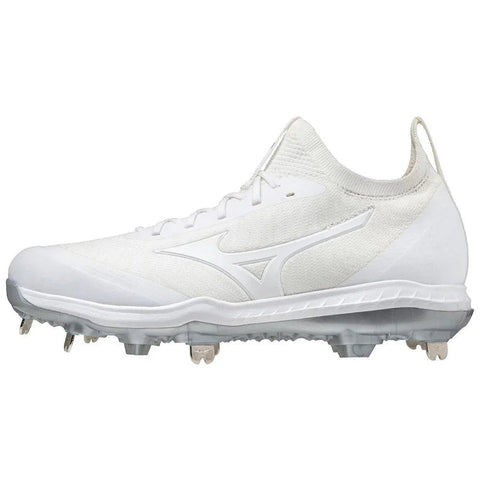 Mizuno Boy's White Dominant Knit Metal Fastpitch Baseball Sneakers  | Mizuno in Lebanon