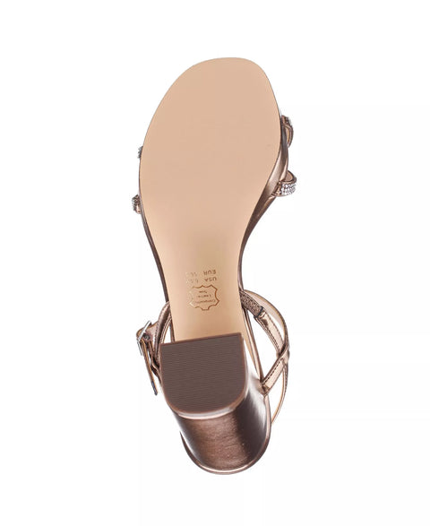 Nina Women's PLATINO Steven Rhinestones Block Heel Platform Sandals  |  Nina in Lebanon