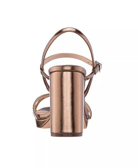 Nina Women's PLATINO Steven Rhinestones Block Heel Platform Sandals  |  Nina in Lebanon