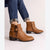 Journee Collection Women's Camel Devina Block Heeled Ankle Boots