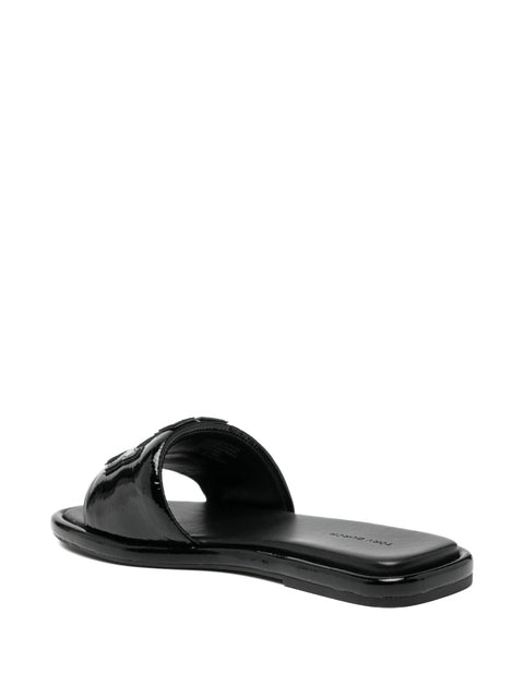 Tory Burch Women's Black Patent Leather Double T Sport Slipper | Tory Burch In Lebanon