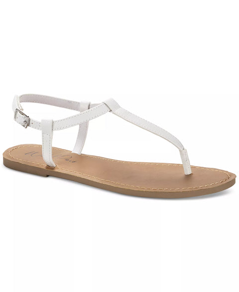Wild Pair Women's White Krisleyy Flat Sandals | Wild Pair In Lebanon