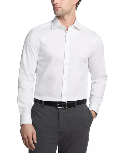 Calvin Klein Men's White Steel Plus Slim Fit Dress Shirt | Calvin Klein In Lebanon