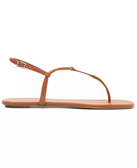 Schutz Women's Brown Elsha Round Toe Flat Sandals | Schutz In Lebanon