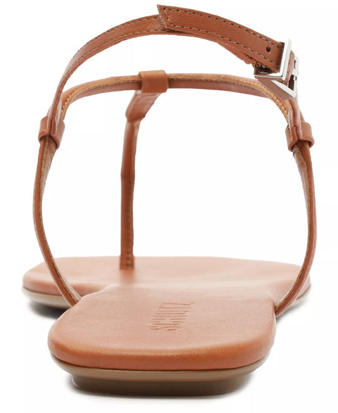 Schutz Women's Brown Elsha Round Toe Flat Sandals | Schutz In Lebanon