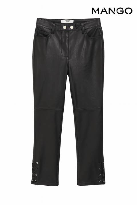 Mango Women's Black Leather Pants| Mango in Lebanon