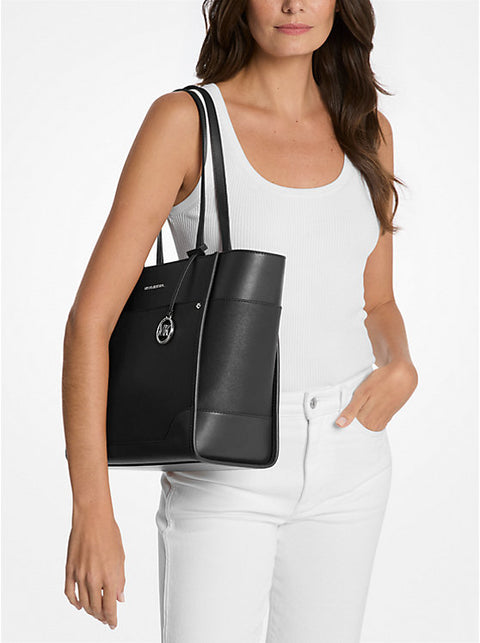 Michael Kors Women's Black Harrison Large Leather Tote Bag | Michael Kors In Lebanon