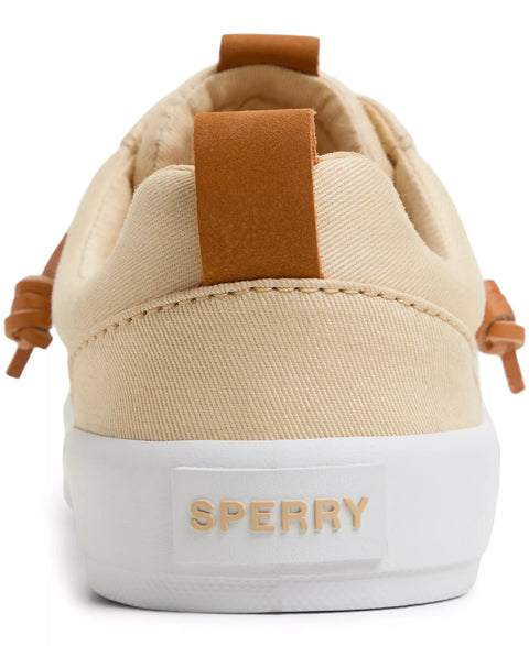 Sperry Women's Beige  Bermuda Beach Twill Lace Up Sneakers  | Sperry in Lebanon