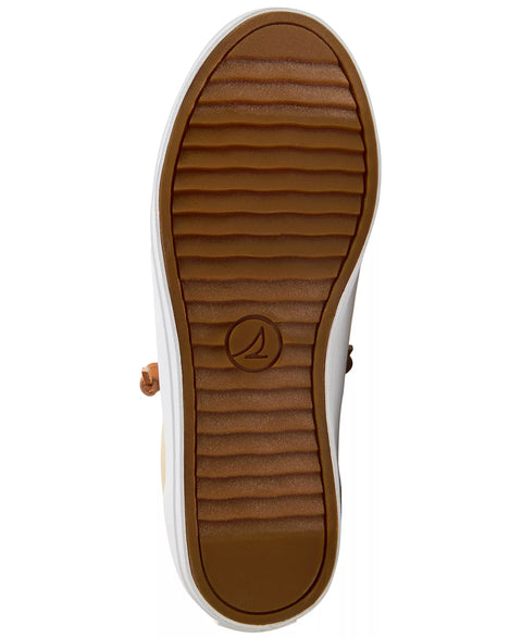 Sperry Women's Beige  Bermuda Beach Twill Lace Up Sneakers  | Sperry in Lebanon
