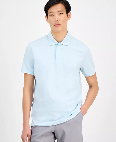 Alfani Men's Baby Blue Mercerized Polo Neck T-Shirt | Alfani In Lebanon