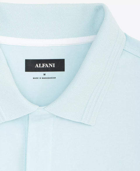 Alfani Men's Baby Blue Mercerized Polo Neck T-Shirt | Alfani In Lebanon