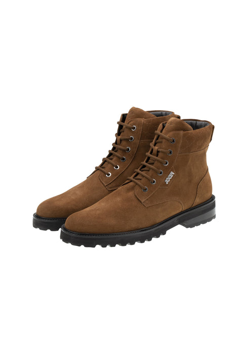 Joop Men's Camel Velluto Stampa Lace Up Ankle Boots | Joop In Lebanon