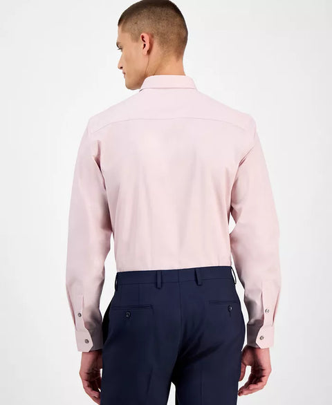 Alfani Men's Shimmer Pink Regular-Fit Solid Dress Shirt | Alfani In Lebanon
