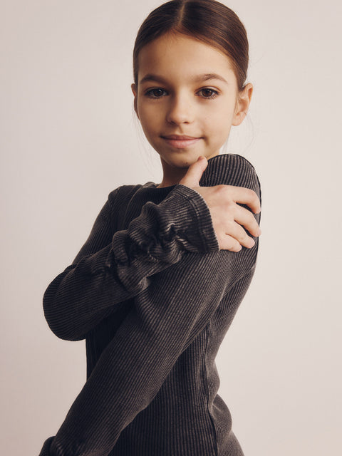Reserved Girl's Black Blouse With Washed Effect | Reserved In Lebanon