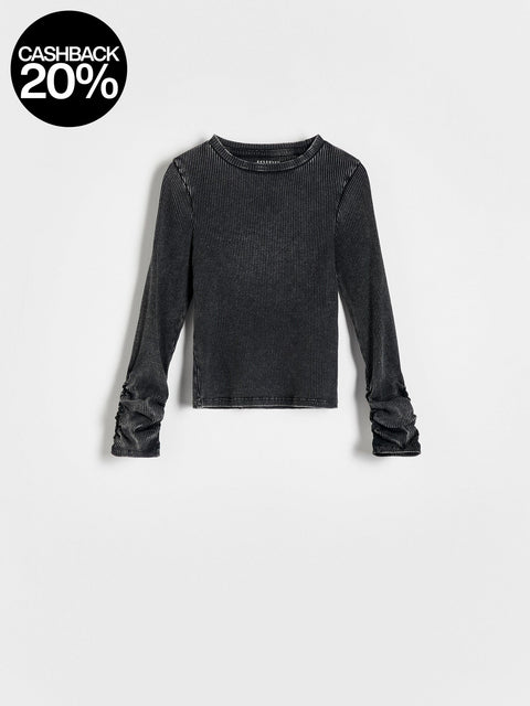 Reserved Girl's Black Blouse With Washed Effect | Reserved In Lebanon